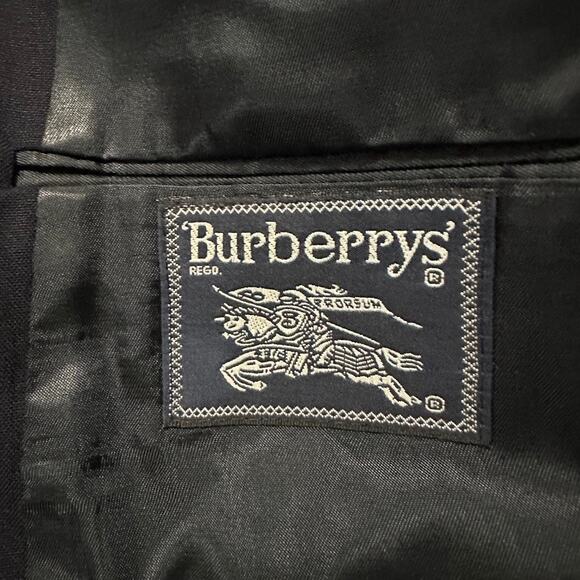 Vintage Burberry navy two button blazer size 40R - Picture 6 of 12